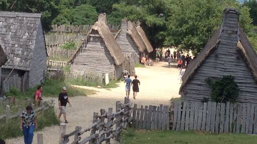 I must admit to being very skeptical about visiting the mock 1627 village of "Plimouth" with its population of Pilgrim actors, but I was actually pleasantly surprised with how well done it all was. All the "artifacts" are hand-made as they would have been, with some authentic 17th century antiques that they would have brought with them thrown in. Nicely done!