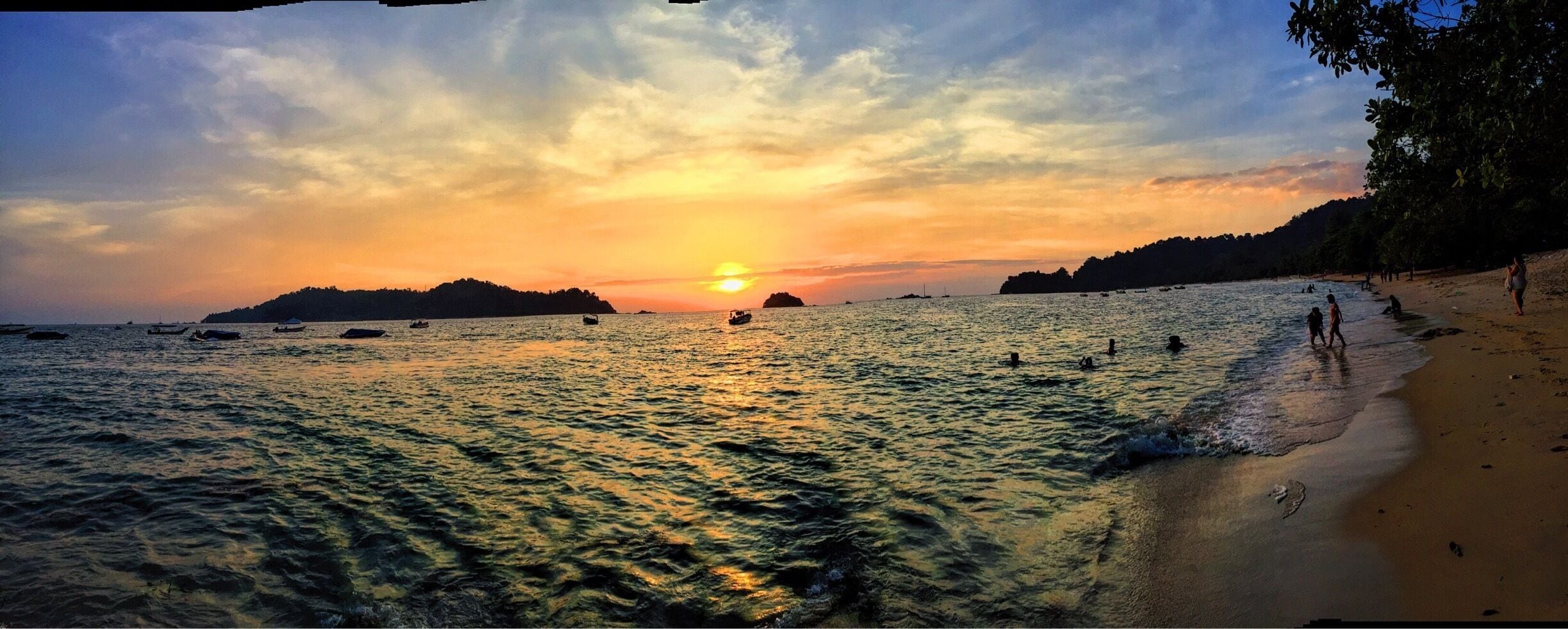 Sunset by teluk bogak pangkor island malaysia