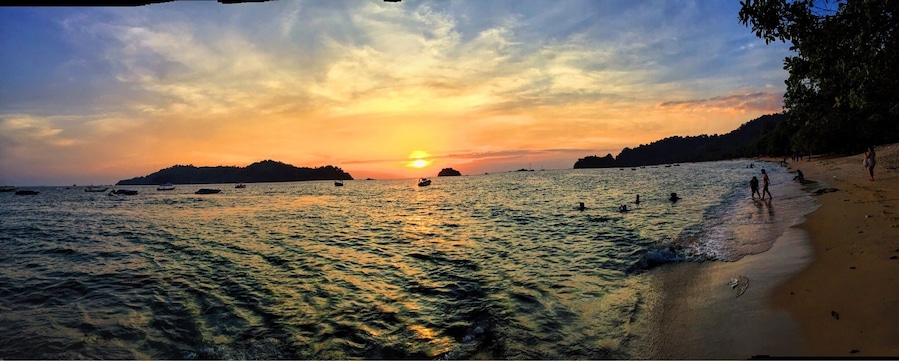 Sunset by teluk bogak pangkor island malaysia