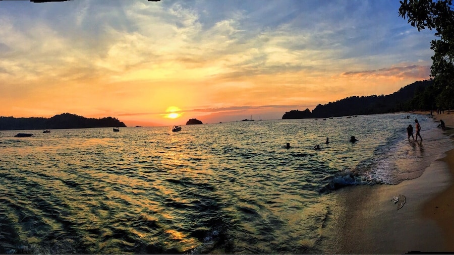 Sunset by teluk bogak pangkor island malaysia
