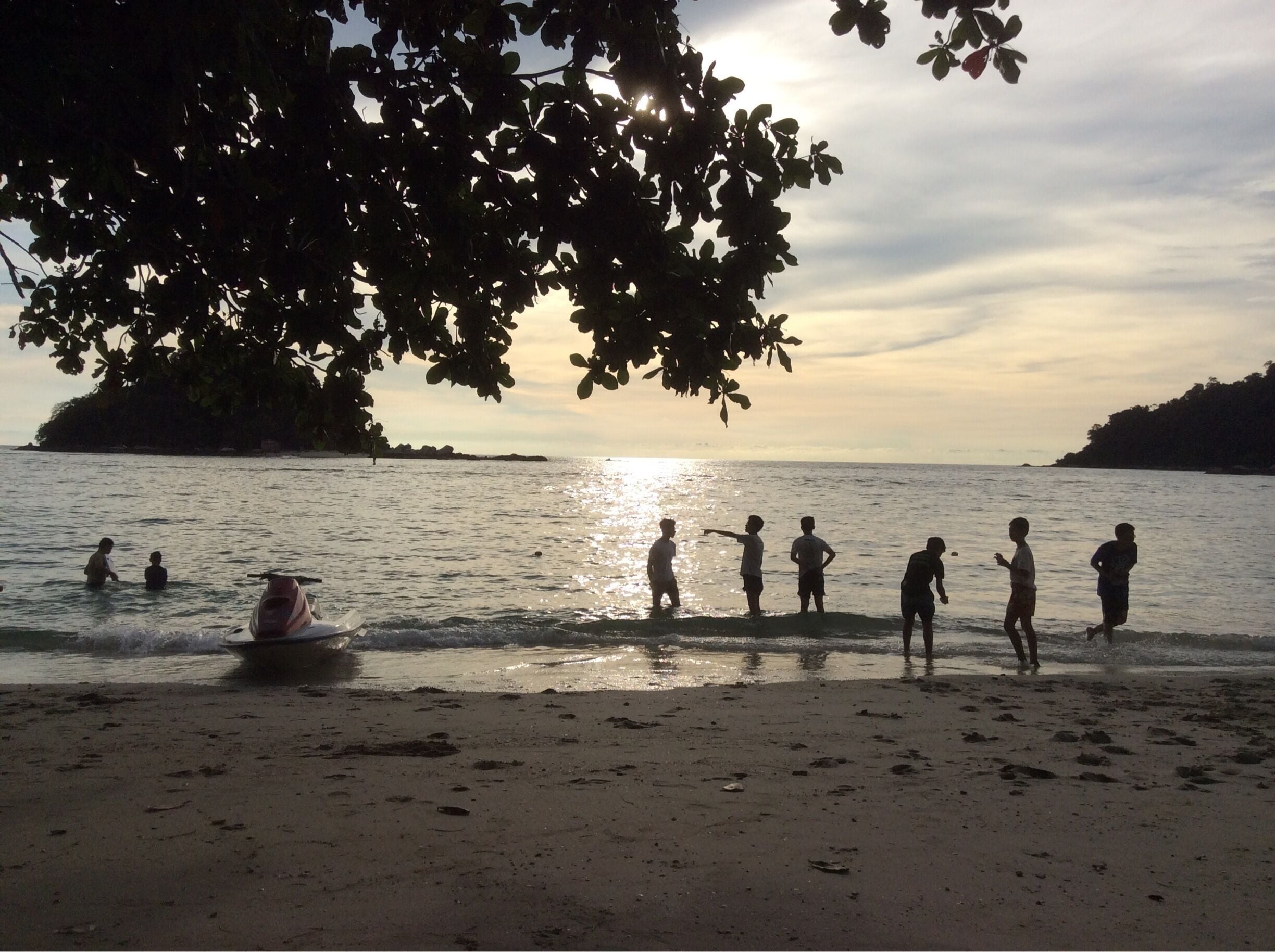 Beautiful sunsets, clear waters.