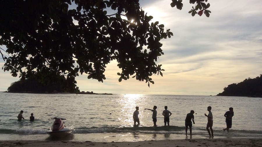 Beautiful sunsets, clear waters.