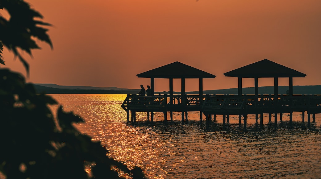 Beautiful sunset over Lake Dardanelle in Arkansas