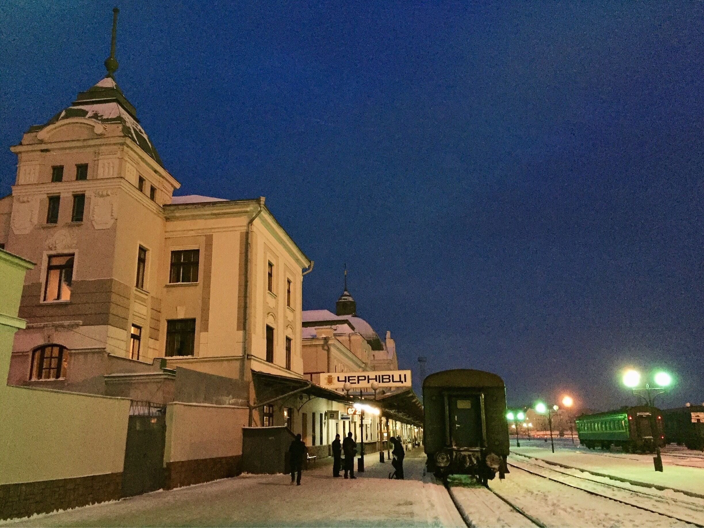 When you arrive before dawn in a frozen city. 