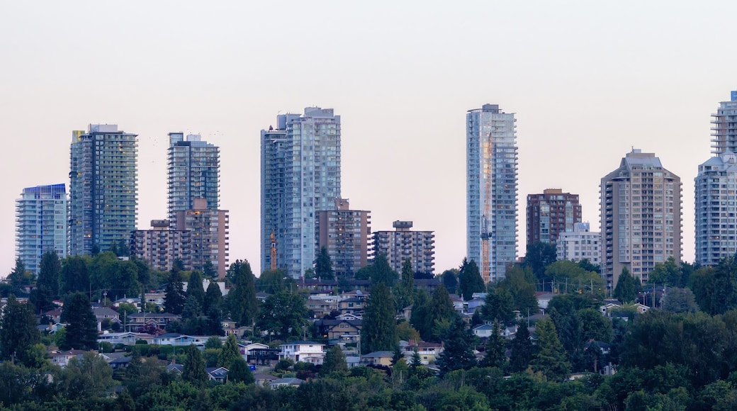 Panoramic View of Residential Apartment Home Buildings in Metrotown