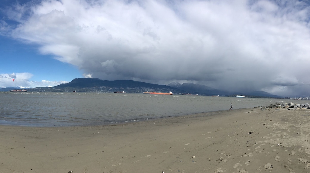 Panoramic view of Jericho Beach in Vancouver, British Columbia, Canada.