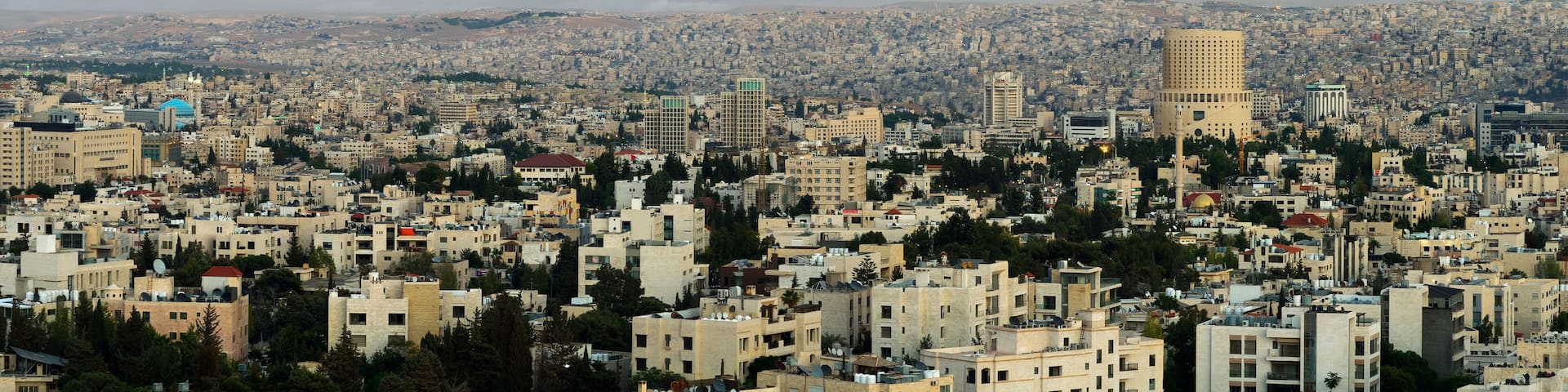 view of modern buildings in Amman the capital of Jordan