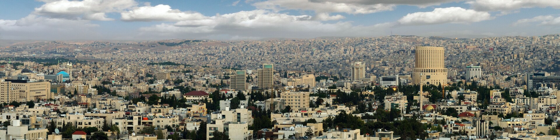 view of modern buildings in Amman the capital of Jordan