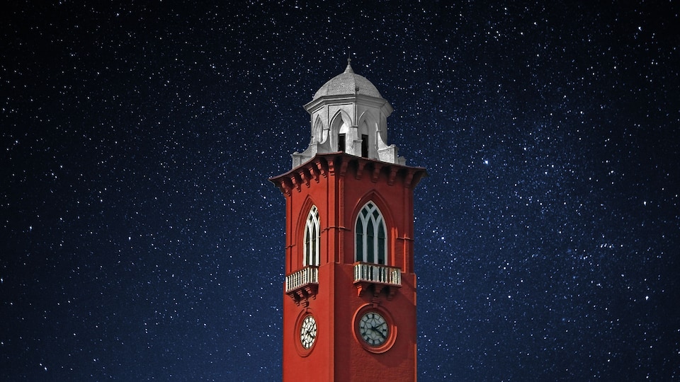 Ludhiana Clock Tower in the city of Punjab Night View