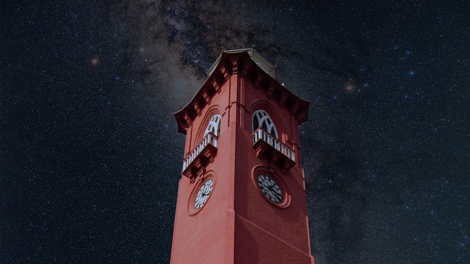 Clock Tower Ludhiana known as ghanta ghar view in night sky
