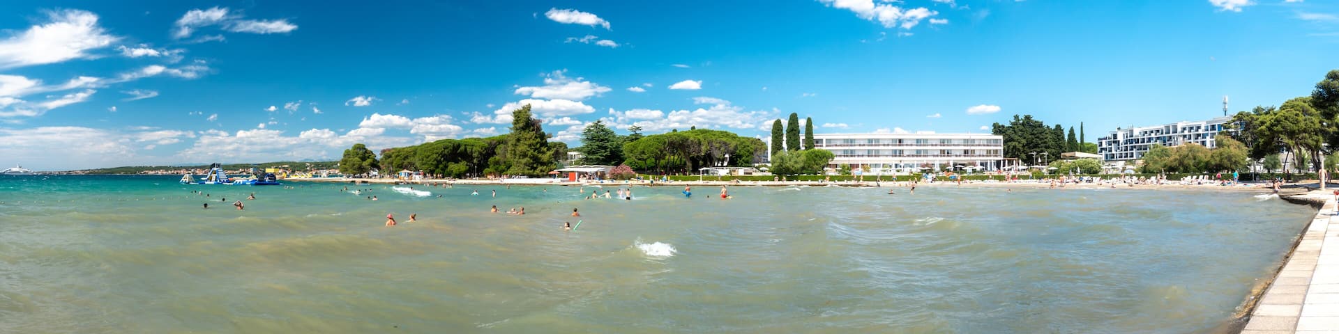 Luxury sand beach in Borik, Zadar Croatia