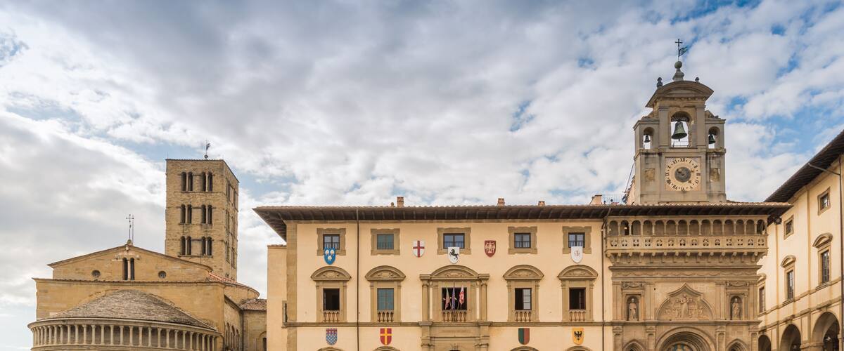 Piazza Grande nel centro di Arezzo