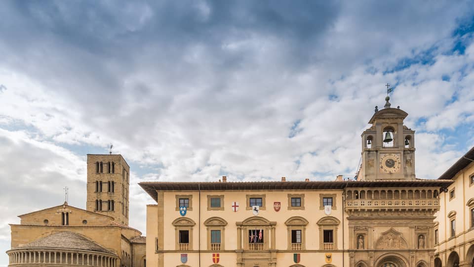 Piazza Grande nel centro di Arezzo