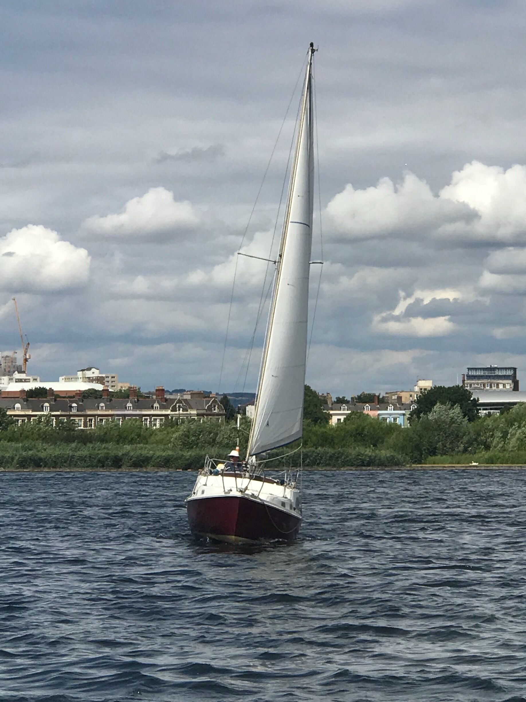 Water taxi from Bute Park to Mermaid Key Cardiff Bay.  Photo of a yacht. 