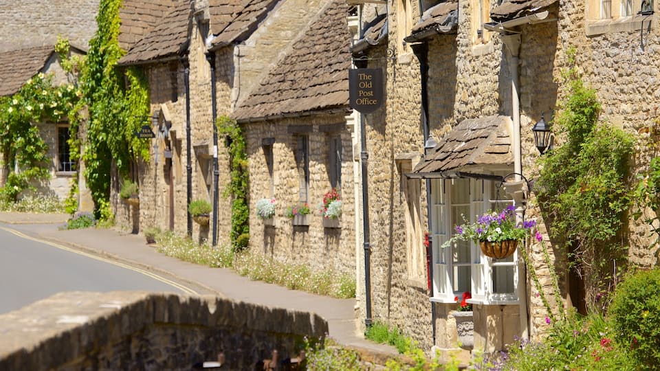 A stone building with a sign reading "The Old Post Office".