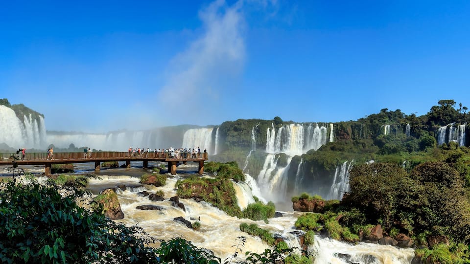 Foz do Iguaçu Falls, one of the world's great natural wonders, on the border of Brazil and Argentina.