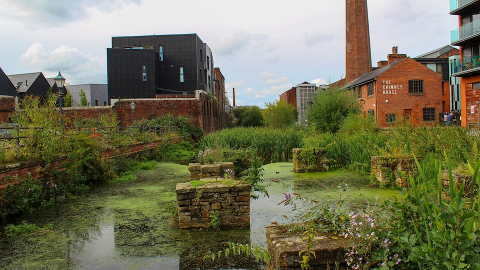 Sheffield, UK - February 24 2019: Kelham Island Water