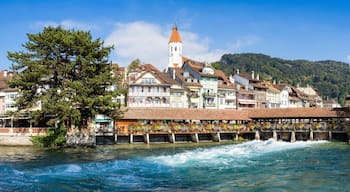 Blick auf die Altstadt von Thun, Schweiz