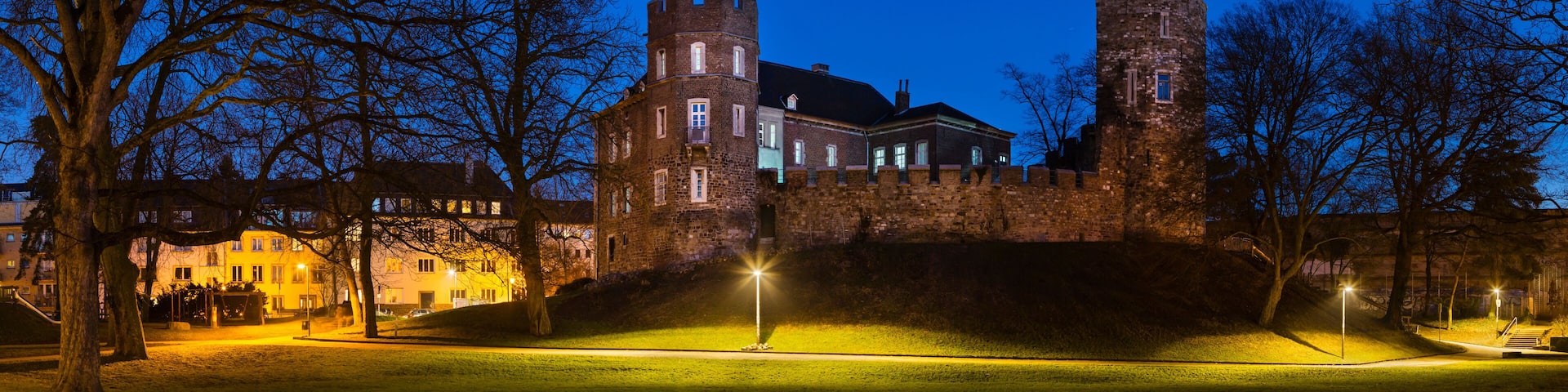 Frankenberg Castle At Night Panorama, Aachen