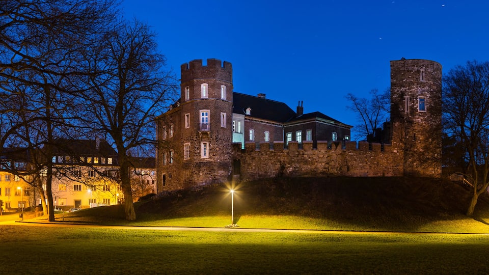 Frankenberg Castle At Night Panorama, Aachen