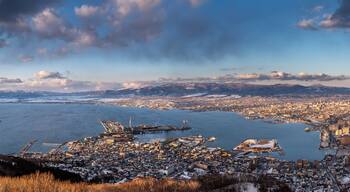 view of Hakodateyama in Hokkaido Japan
