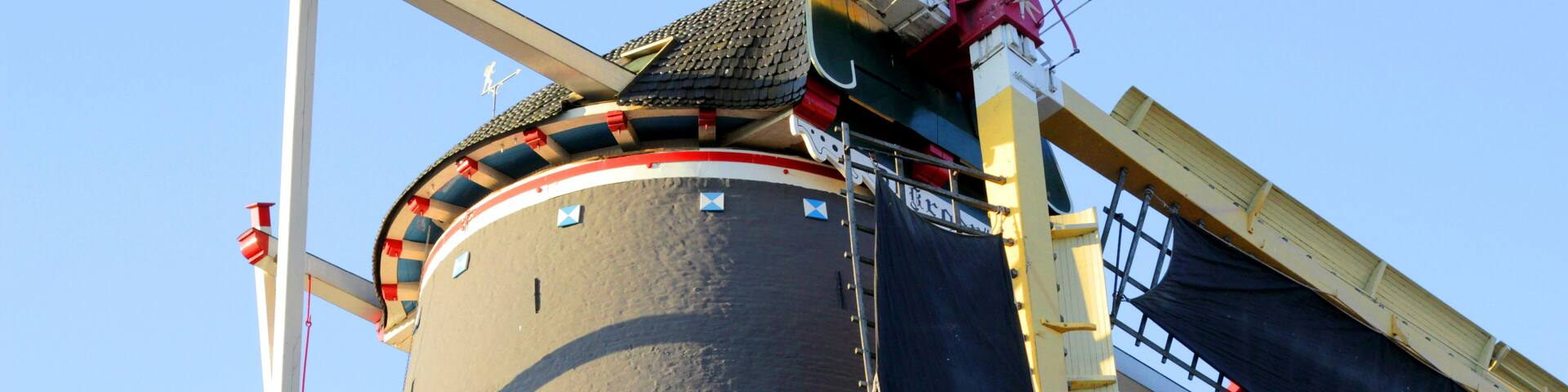 Old windmill in Arnhem, The Netherlands, located in corner Klarendal.