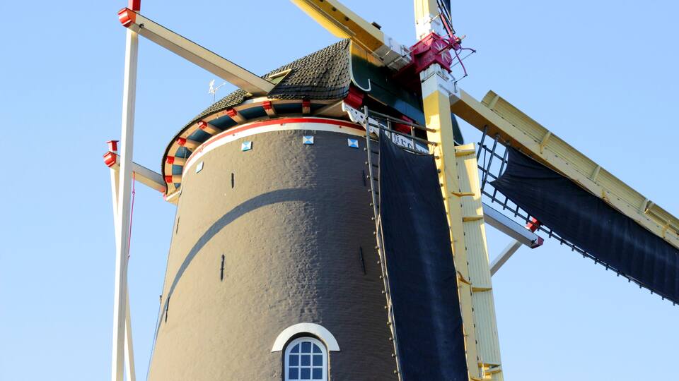 Old windmill in Arnhem, The Netherlands, located in corner Klarendal.