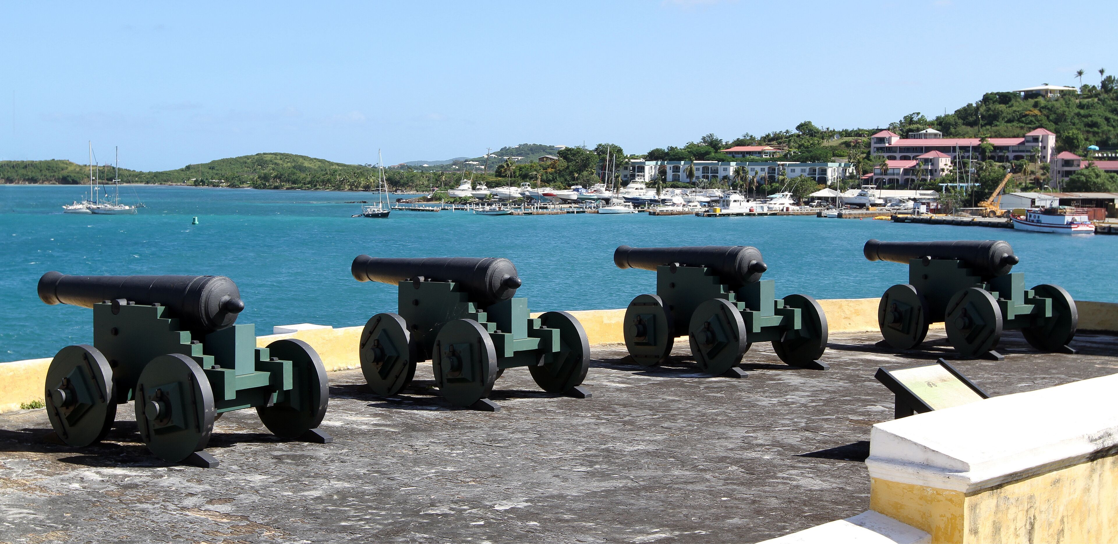cannon at historic Fort Christiansvaern, St. Croix, U.S. Virgin Islands, Lesser Antilles, Caribbean