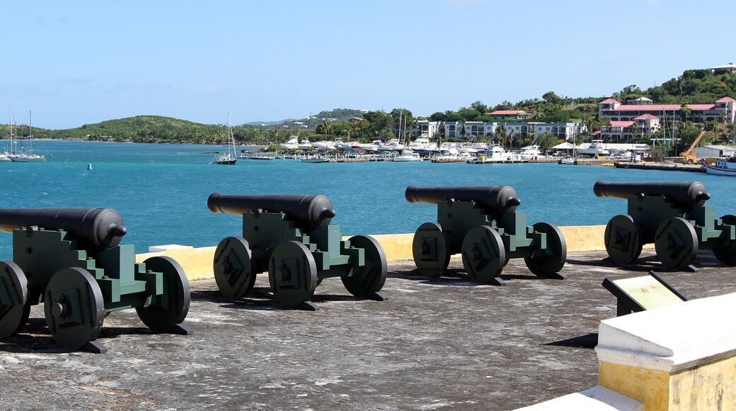 cannon at historic Fort Christiansvaern, St. Croix, U.S. Virgin Islands, Lesser Antilles, Caribbean