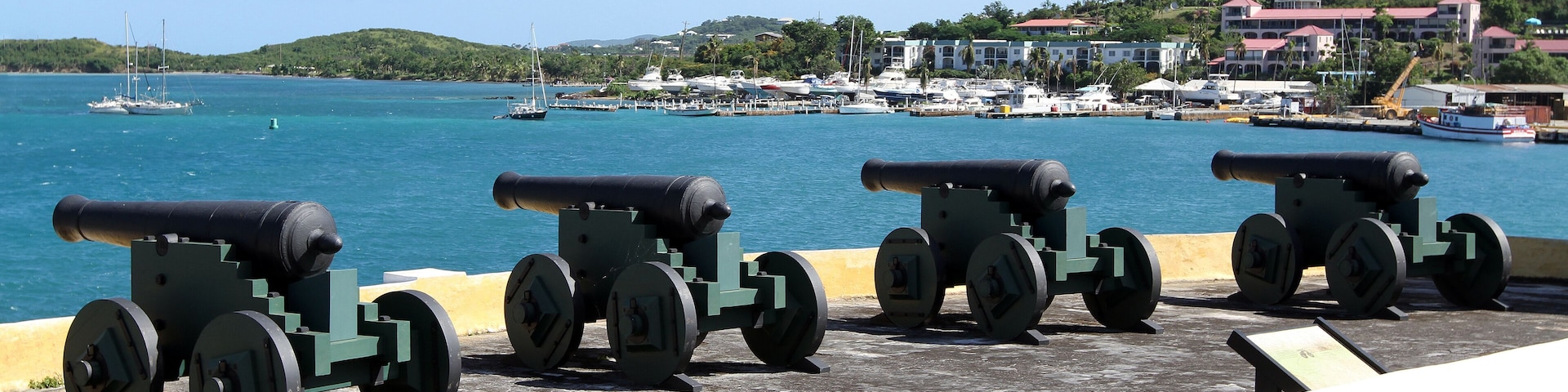 cannon at historic Fort Christiansvaern, St. Croix, U.S. Virgin Islands, Lesser Antilles, Caribbean