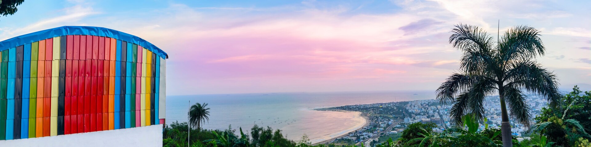 Panoramic View of Kailasagiri Hill overlooking Vizag City and th