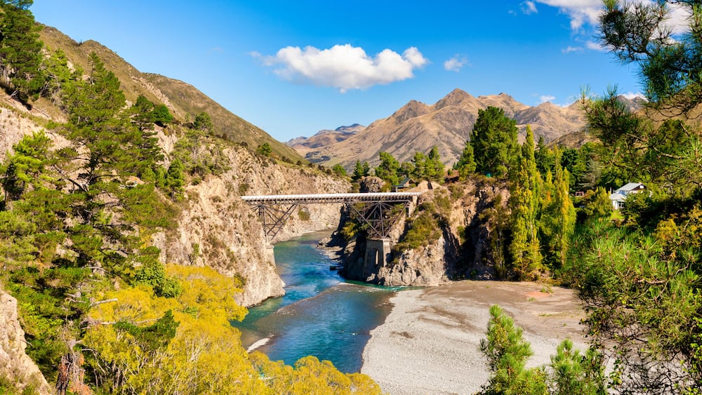 Waiau Ferry Bridge, Hanmer Springs, Hurunui District, Canterbury, New Zealand
