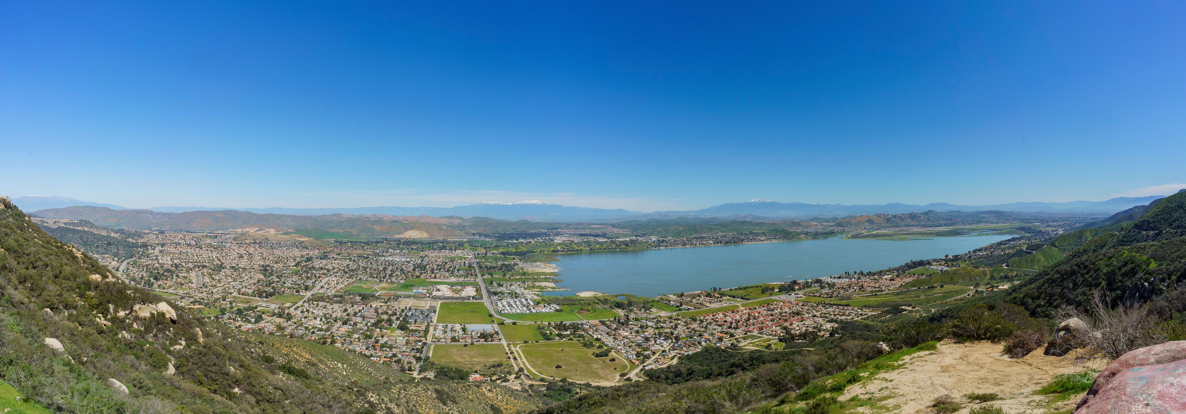 Aerial view of Lake Elsinore