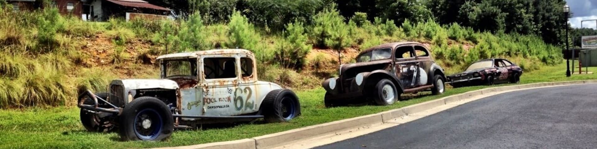 Just some old rusted original NASCARS cool photo opertunities.