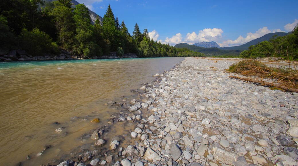 River Lech, the Lech Valley in Weißenbach am Lech - Tyrol, Austria