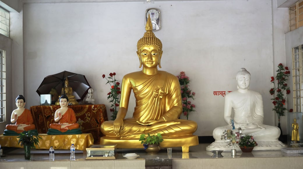 Beautiful Big Golden Buddha statue in Ramu Buddha temple, Bandarban District, Chittagong, Bangladesh