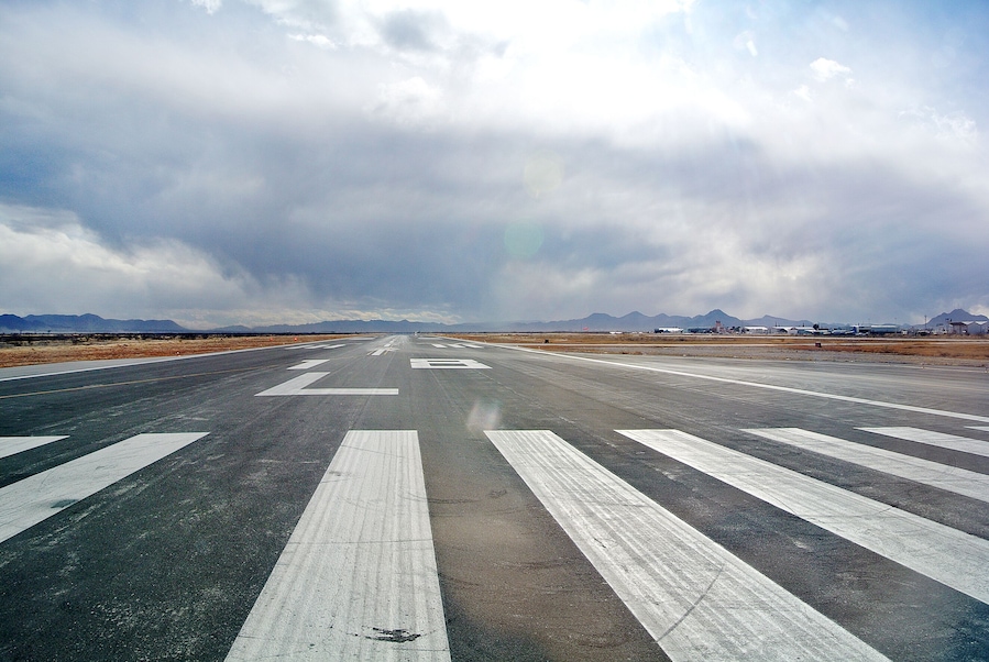 landing strip of the Mexican airport