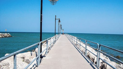 Looking out over a pier on Lake Erie in Avon Lake, OH located at Miller Road Park, about 1 hour west of downtown Cleveland. One of my personal favorite spots in the state!