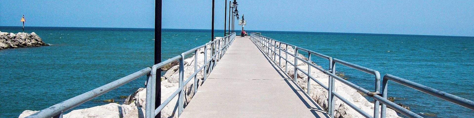 Looking out over a pier on Lake Erie in Avon Lake, OH located at Miller Road Park, about 1 hour west of downtown Cleveland. One of my personal favorite spots in the state!