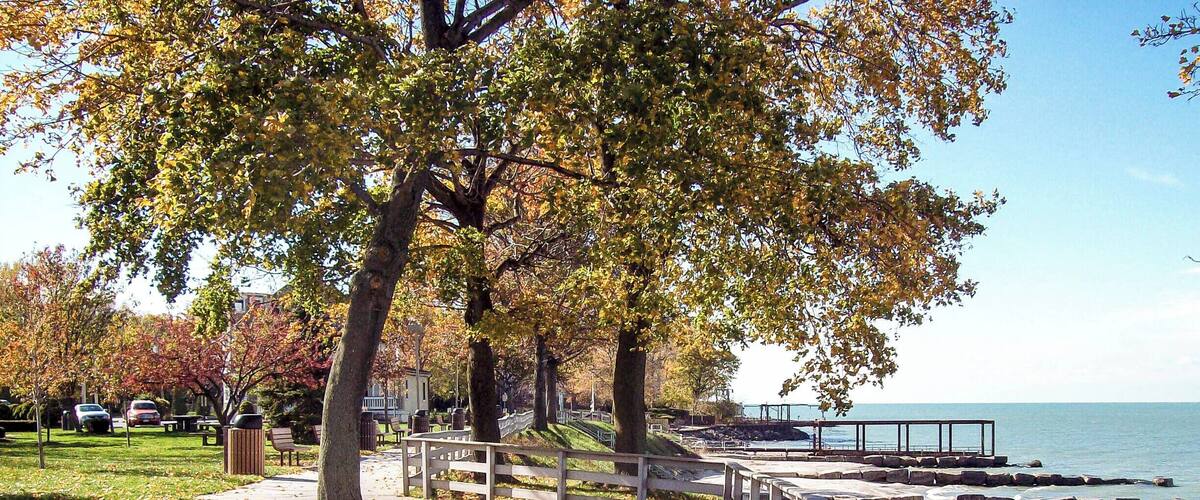 A shot of the boardwalk at The Lake House at the end of Route 83 in Avon Lake, OH.