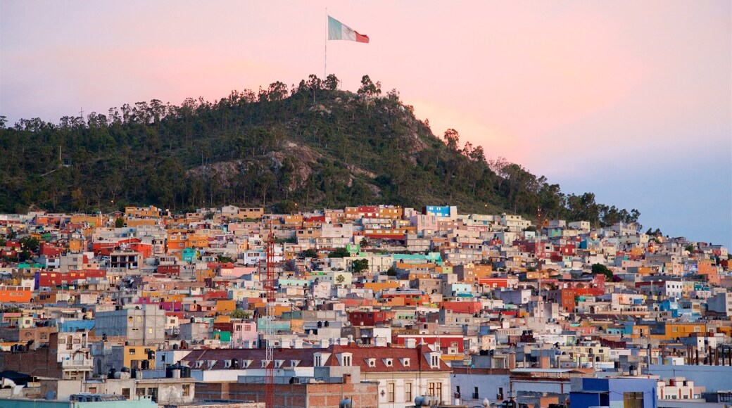 Pachuca which includes a sunset, landscape views and a city