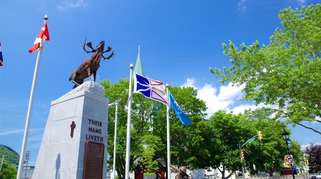 Corner Brook featuring a statue or sculpture