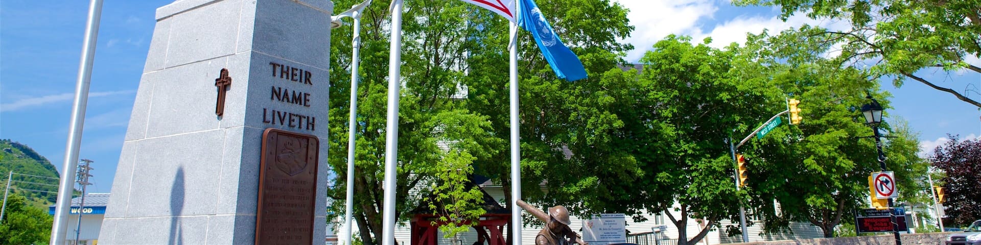 Corner Brook featuring a statue or sculpture