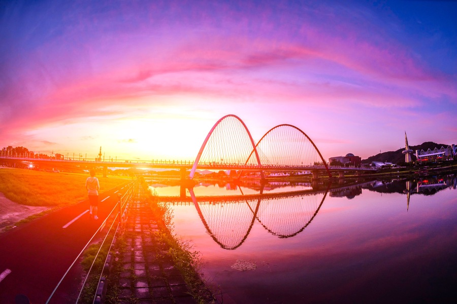 Color of Expo bridge at Daejeon,South Korea.