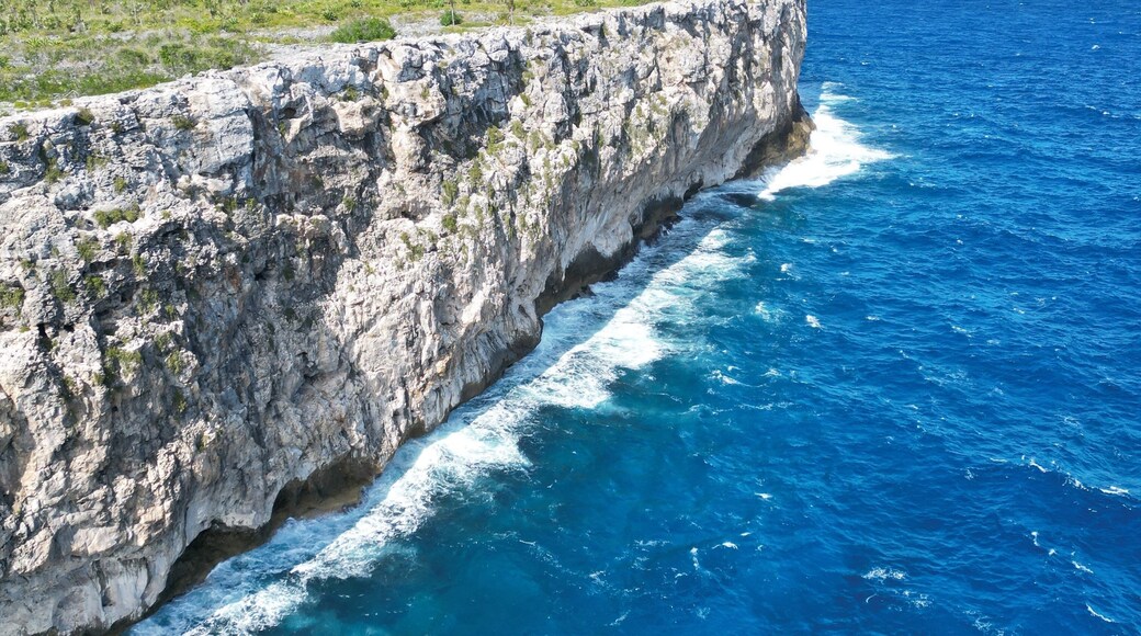 Spectacular View of the Bluff, Cayman Brac a paradise within the Cayman Islands sister island to Grand Cayman in the Caribbean surrounded by sea a British oversea territory for tranquility relaxation