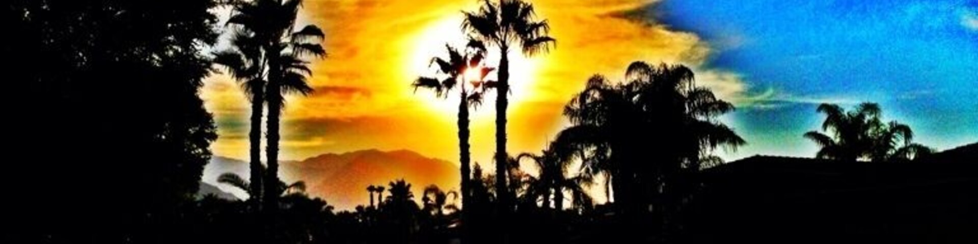 Desert sunset on my street.