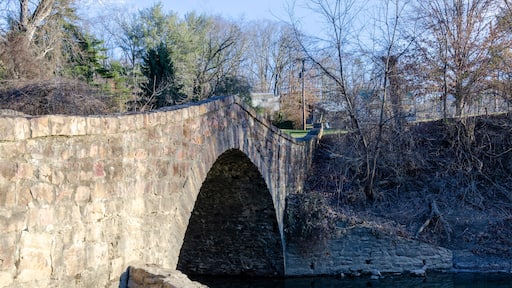 Stone arch bridge in the setting sun south of Lewistown PA