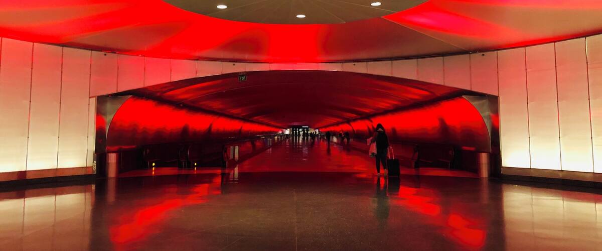 On the way to Delta Terminals B and C at Detroit Metropolitan Airport.