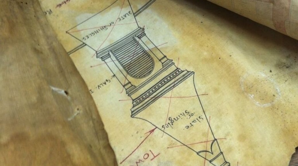 Old linen blueprints. All sorts of local research resources can be found here.