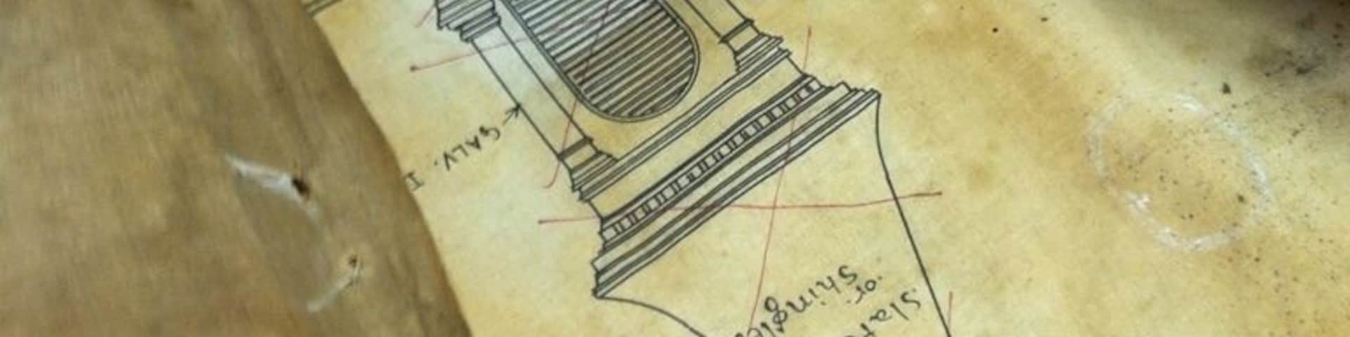 Old linen blueprints. All sorts of local research resources can be found here.